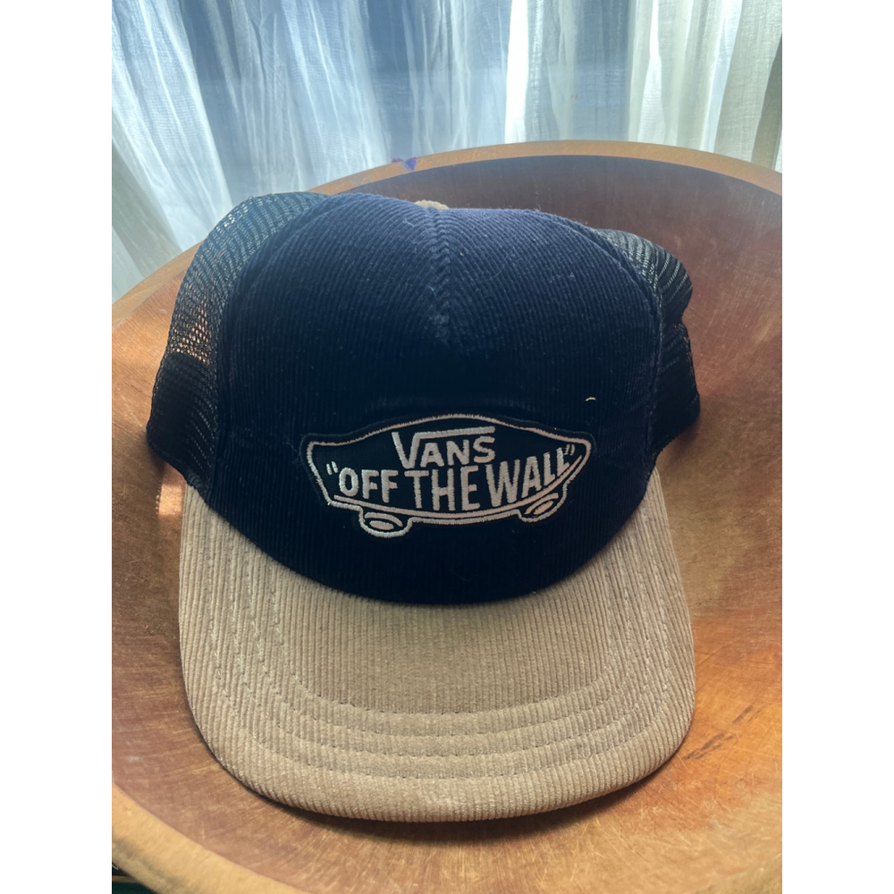 Men's Vans Navy Beige Corduroy Mesh Trucker Hat One Size